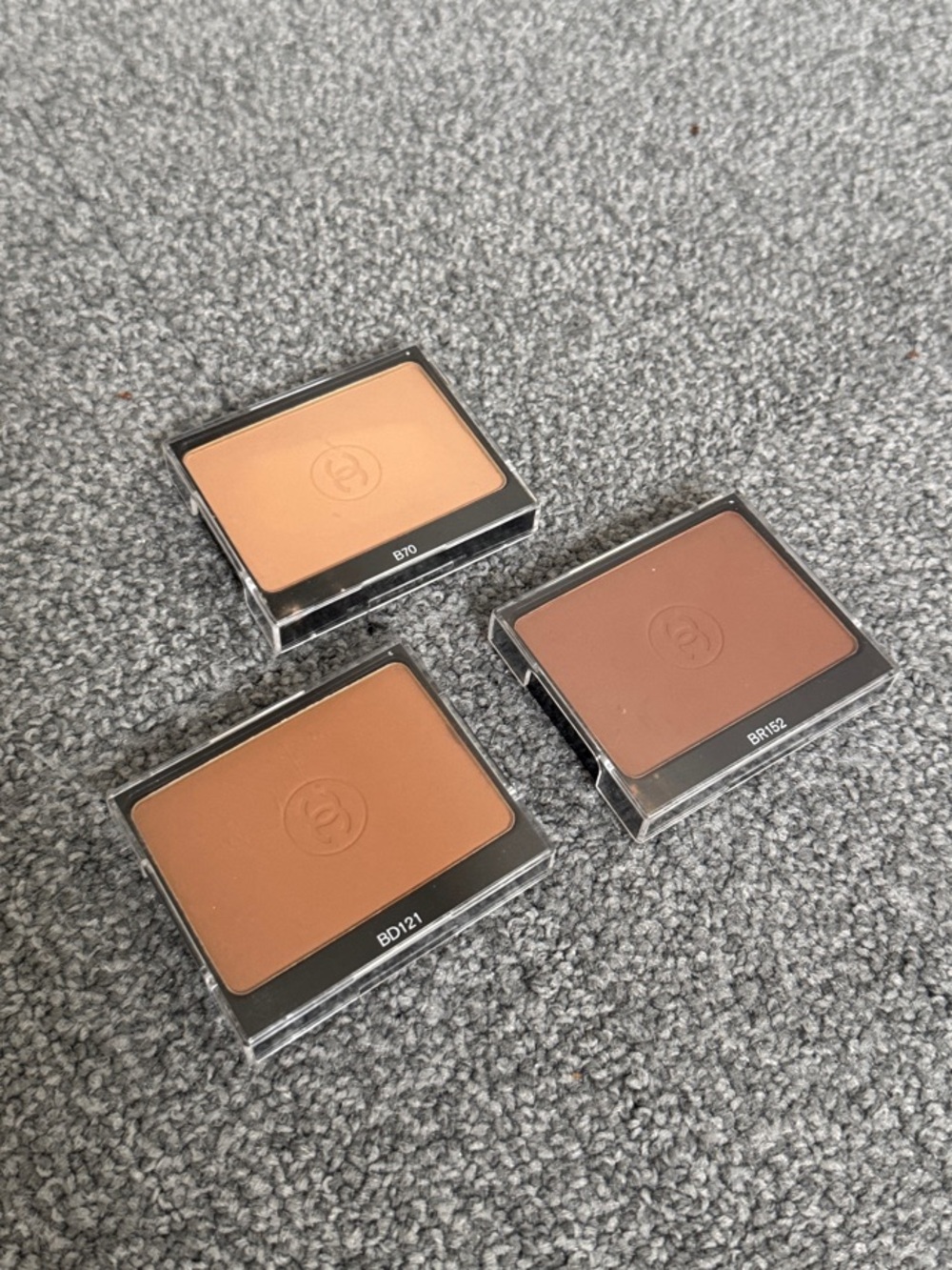 CHANEL Bronzer Trio in Light Tan, Warm Tan, Deep Brown